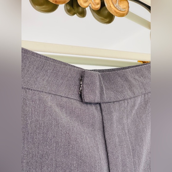 Grey Dazy Slant Pocket Solid Tailored Pants - Picture 2 of 8